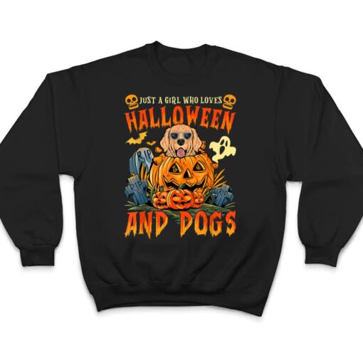 Just A Girl Who Loves Halloween And Dogs T Shirt