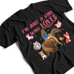 Just A Girl Who Loves Horse Dogs Cats Fox Wolves Lizard T Shirt - Dream Art Europa