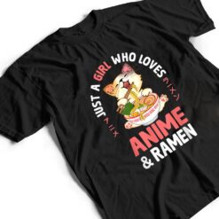 Just a Girl Who Loves Anime Cat and Ramen Girls Teens Women T Shirt - Dream Art Europa