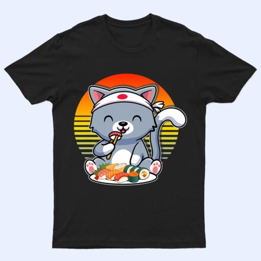 Kawaii Anime Cat Otaku Japanese Sushi Gift Girls Kids Teens Premium T Shirt