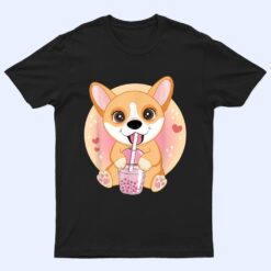 Kawaii Anime Corgi Lover Dog Boba Bubble Tea Cute Japanese T Shirt