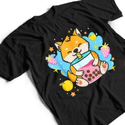 Kawaii Anime Shiba Inu Dog Drinking Boba Bubble Tea T Shirt - Dream Art Europa