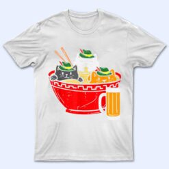 Kawaii Cats Ramen Glasses German Hat Oktoberfest Bavarian T Shirt