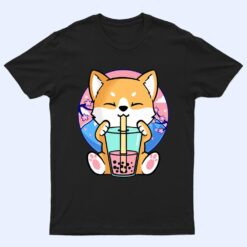 Kawaii Corgi Dog Bubble Tea Boba Anime Neko Japanese T Shirt