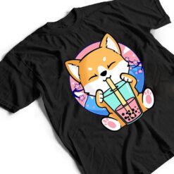 Kawaii Corgi Dog Bubble Tea Boba Anime Neko Japanese T Shirt - Dream Art Europa