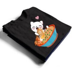 Kawaii Ramen Cat Eating Food Anime Japanese Gift T Shirt - Dream Art Europa