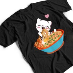 Kawaii Ramen Cat Eating Food Anime Japanese Gift T Shirt - Dream Art Europa