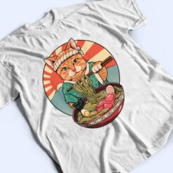 Kawaii Ramen Cat Japanese Neko Noodle Funny Vintage Anime T Shirt - Dream Art Europa