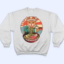 Kawaii Ramen Cat Japanese Neko Noodle Funny Vintage Anime T Shirt - Dream Art Europa