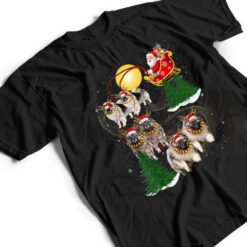 Keeshond Reindeer Christmas Dog Riding Santa Xmas T Shirt - Dream Art Europa