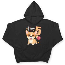 Kids 5 Years old 5 birthday outfit Boy girl Corgi Dog T Shirt - Dream Art Europa