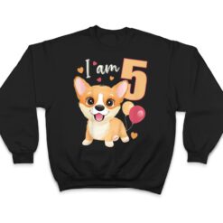 Kids 5 Years old 5 birthday outfit Boy girl Corgi Dog T Shirt - Dream Art Europa