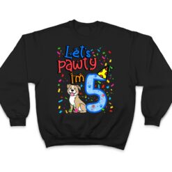 Kids 5th Birthday Boy Dogs let's pawty i'm 5 year old puppy T Shirt - Dream Art Europa