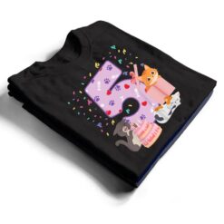 Kids 5th Birthday Girl cute Cat outfit 5 years old bday party T Shirt - Dream Art Europa