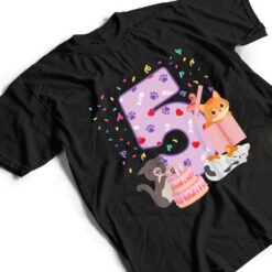 Kids 5th Birthday Girl cute Cat outfit 5 years old bday party T Shirt - Dream Art Europa