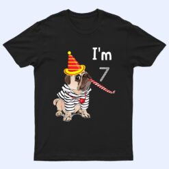 Kids 7 Year Old Gifts I'm 7th Birthday Boys Funny Pug Dog T Shirt