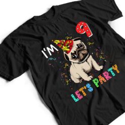 Kids 9 Year Old Gifts 9th Birthday Boys Let's Party Pug Dog T Shirt - Dream Art Europa