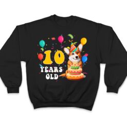 Kids Cute 10 Years Old Corgi Dog Lover 10th Birthday Party T Shirt - Dream Art Europa