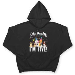 Kids Lets Pawty I'm FIVE! Puppy Dog Themed Birthday Party T Shirt - Dream Art Europa