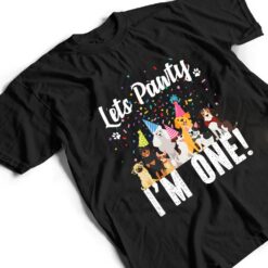 Kids Lets Pawty I'm ONE! Puppy Dog Themed Birthday Party Outfit T Shirt - Dream Art Europa