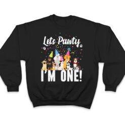 Kids Lets Pawty I'm ONE! Puppy Dog Themed Birthday Party Outfit T Shirt - Dream Art Europa