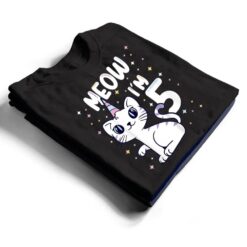 Kids Meow I'm 5 bday cat party cute 5th Birthday Kids Cat T Shirt - Dream Art Europa