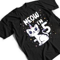 Kids Meow I'm 5 bday cat party cute 5th Birthday Kids Cat T Shirt - Dream Art Europa