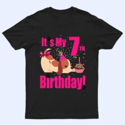 Kids it's my 7th birthday dog puppy lover (girl) 7 years old T Shirt