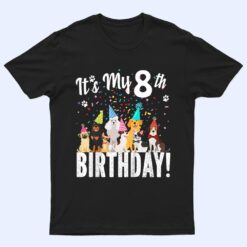 Kids its my 8th birthday  toddler girl with dogs (eight) T Shirt