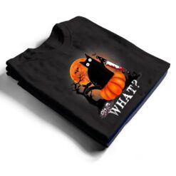 Killer Halloween Scary Moon Black Cat With Knife Pumpkin T Shirt - Dream Art Europa