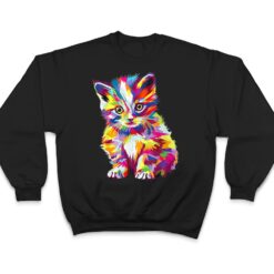 Kitten Colorful Art Gifts Cute Cat Gift For Kitten Lovers T Shirt - Dream Art Europa