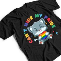 LGBQ Pride Rainbow Heart Cat Hugging LGBQ Heart T Shirt - Dream Art Europa