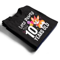 Lets Pawty I'm 10 Year Old Corgi Dog Lover 10th Birthday Kid T Shirt - Dream Art Europa