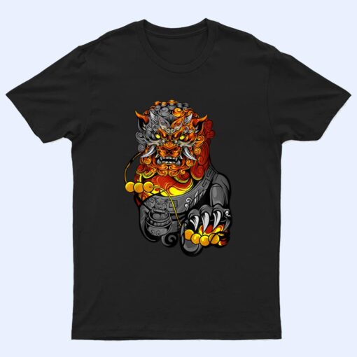 Lion Door Guardian Statue Fu Dog Or Foo Dog T Shirt