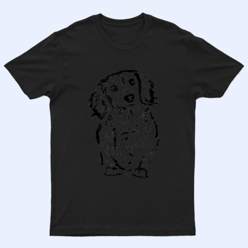 Long Hair Dachshund Lover Gift Doxie Mom Dad Cute Wiener Dog Ver 1 T Shirt