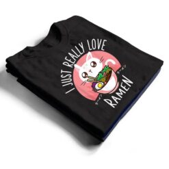 Love Ramen Japanese Noodles Kawaii Anime Cat Gifts T Shirt - Dream Art Europa