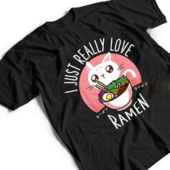 Love Ramen Japanese Noodles Kawaii Anime Cat Gifts T Shirt - Dream Art Europa