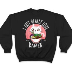 Love Ramen Japanese Noodles Kawaii Anime Cat Gifts T Shirt - Dream Art Europa