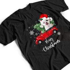 Maltese Dog Ride Red Truck Christmas Pajama T Shirt - Dream Art Europa