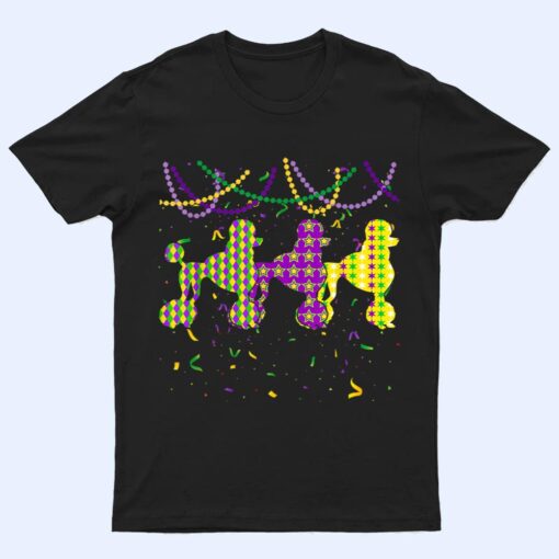 Mardi Gras Poodle Dog Festival Puppy Dog Lover T Shirt