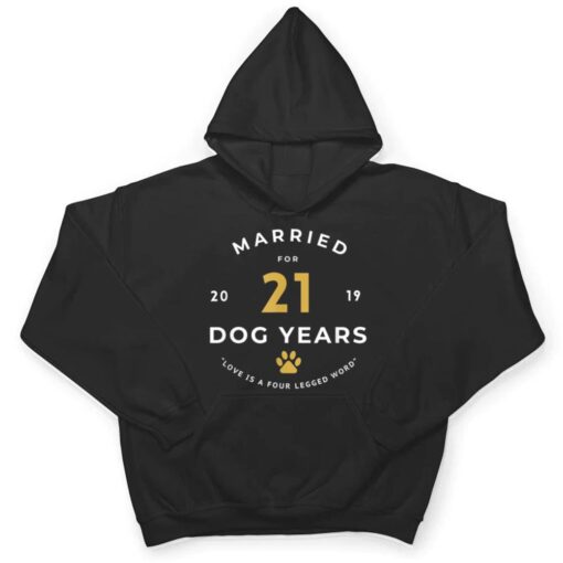 Married for 21 Dog Years 3rd Marriage Anniversary T Shirt