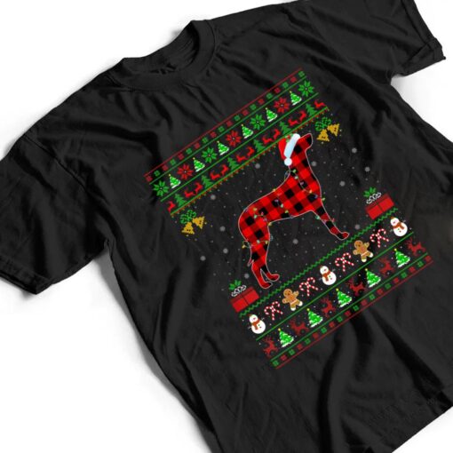 Matching Buffalo Plaid Ugly Weimaraner Dog Christmas Pajama T Shirt