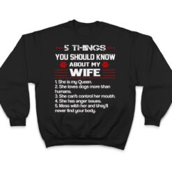 Mens 5 Things You Should Know About My Wife Funny Dog Paw T Shirt - Dream Art Europa