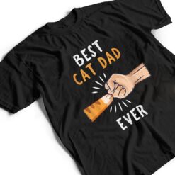 Mens Best Cat Dad Ever Paw Fist Bump T Shirt - Dream Art Europa