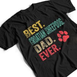 Mens Best Croatian Sheepdog Dad ever Vintage Father Dog Lover T Shirt - Dream Art Europa