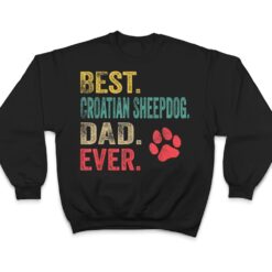 Mens Best Croatian Sheepdog Dad ever Vintage Father Dog Lover T Shirt - Dream Art Europa