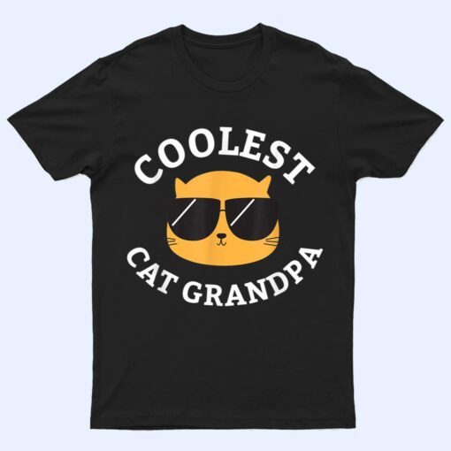 Mens Coolest Cat Grandpa T Shirt