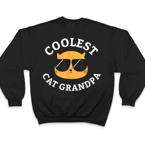 Mens Coolest Cat Grandpa T Shirt