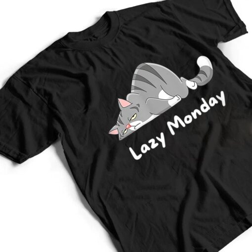 Mens Funny Cat Quote Lazy Monday Cool Cat T Shirt