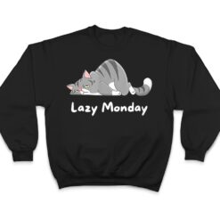 Mens Funny Cat Quote Lazy Monday Cool Cat T Shirt - Dream Art Europa